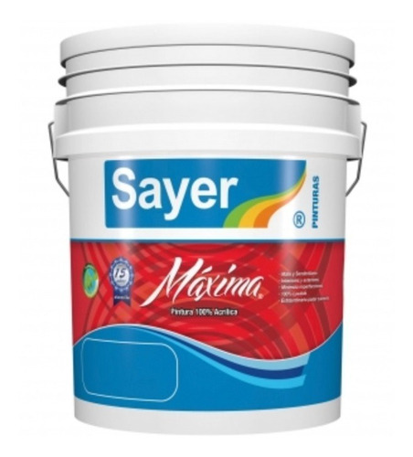 Pintura Acrilica Sayer Máxima Blanco Semi-brillante 19 L