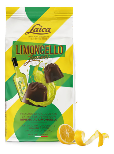 Bombones Italianos Laica Extra Dark Con Limoncello 90grs