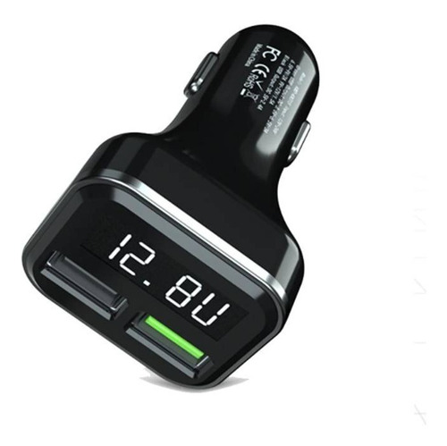 Voltímetro-cargador Doble Usb Para Carro