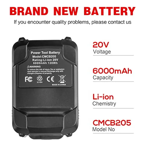 Batería Cmcb205 De 20v 6000mah De Reemplazo Batería D...