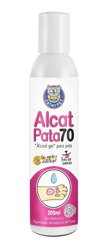 Alcat Pata 70 - Álcool Gel Para Pets Cachorros E Gatos Fragrância Baunilha E Lavanda