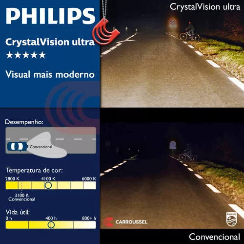 Par Lampada Super Branca Farol Milha Fiat Uno Philips