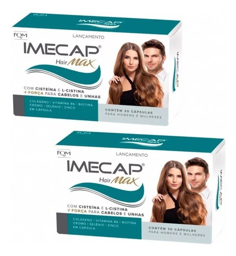 Kit 02 Imecap Hair Max Caixa 30 Capsulas