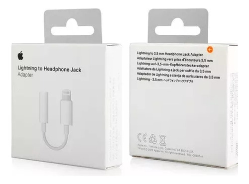 Adaptador Lightning iPhone A Jack Plus 3.5m Audifonos Sellad