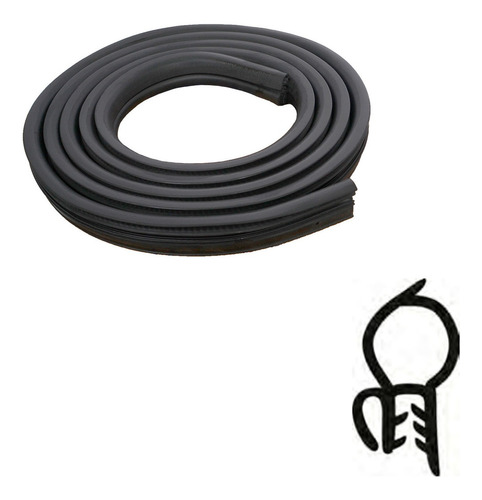 Borracha Porta Mala Fox Com Aba 3.8m Preto Premium