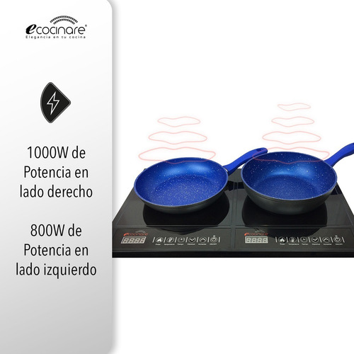 Parrilla eléctrica Ecocinare Cook-03 negra 110V