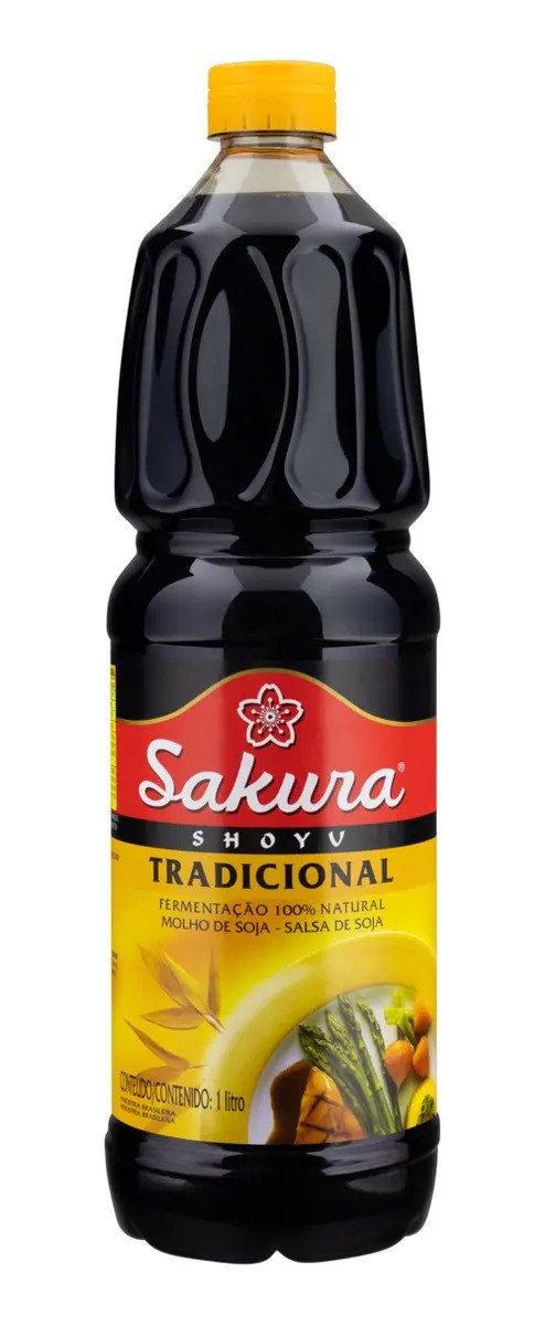 Molho Shoyu Tradicional Sakura Sem Glúten Garrafa 1L