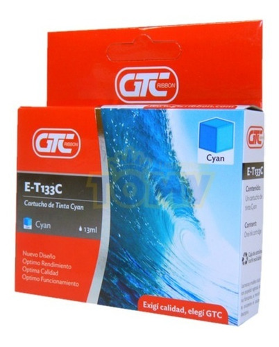 Cartucho Gtc Cyan E-t133c Compatible Tx125 Tx135