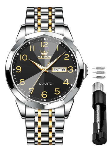 Olevs Reloj De Lujo Para Hombre, Vestido Analógico De Cuar.