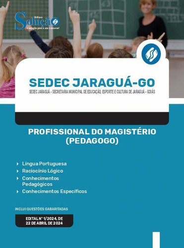 Apostila Sedec Jaraguá Go 2024 Profissional Do Magistério