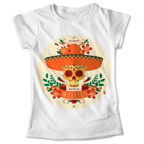 Blusa Colores Playera Flores Calaveras Dia De Muertos #273