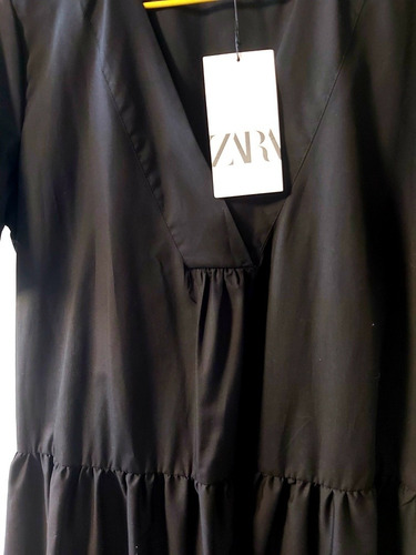 Imagen 3 de 6 de Vestido Zara Nuevo, Volados, Talle S