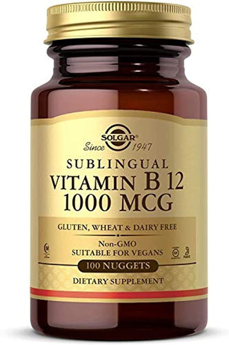 Solgar Vitamina B12 1000 Mcg, 100 Nuggets - Producción De En