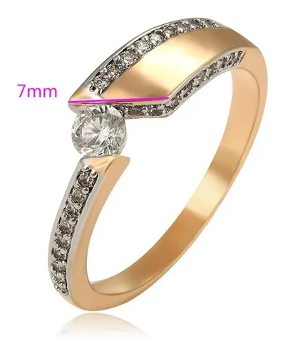 Solitario store swarovski oro