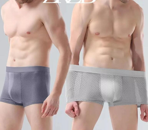 Calzoncillos Bóxer De Seda Helada Transpirable Para
