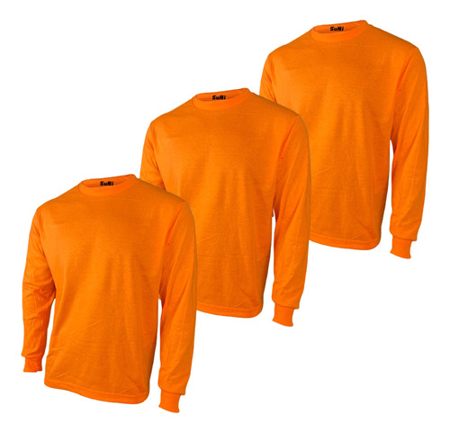 Camisa Trabajo Construccion Seguridad Para Hombre Naranja