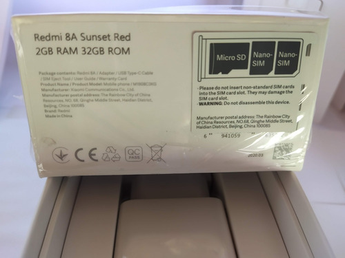 Xiaomi Redmi 8a Dual Sim 32 Gb Vermelho-pôr Do Sol 2 Gb Ram