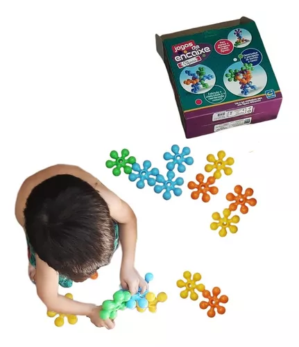 Cometa Brinquedos, Brinquedo Educativo, Jogo de Encaixe, Esferas com 40  peças, Colorido