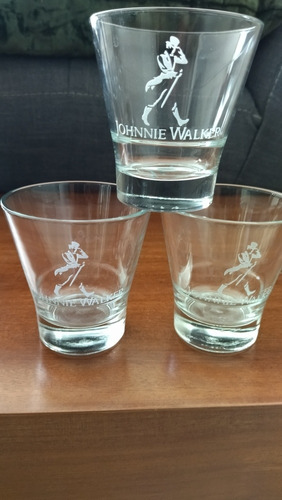 3 Vasos Whisky Johnnie Walker 350 Mls Nuevos Colección 