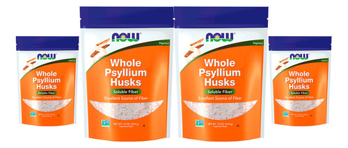 Cascas De Psyllium Now Foods Fibras Psyllium Husk 454g 4un