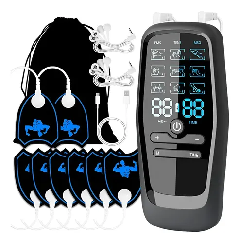 Masajeador Muscular Electroestimulador 8 Parches Ems Tens