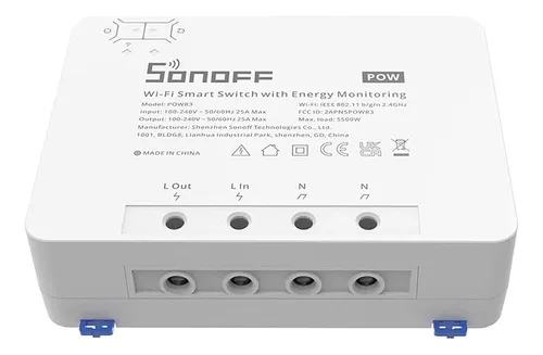Interruptor Wifi con medición de energía Sonoff Pow R3 de 25a