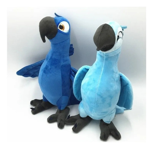 Muñeco De Peluche Blu & Jewel Rio Parrot Bird, 2 Piezas