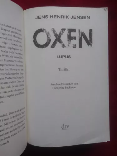 el último Inadecuado traje Libro Oxen. Lupus - Jens Henrik Jensen (alemán)