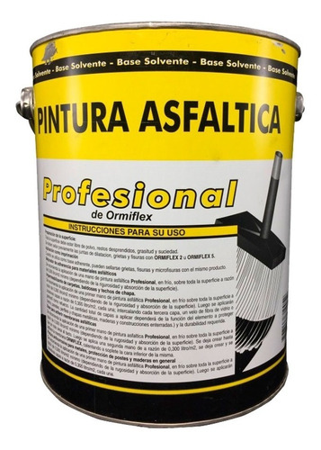 Pintura Asfáltica Ormiflex Profesional Secado Rápido X 18lts