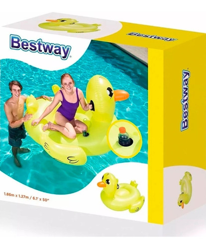 Imagen 2 de 7 de Pato Grande Inflable Flotador Pileta Bestway 41106 Full