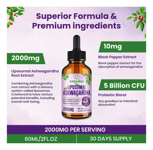 Withania Liposomal + Probióticos Relajación & Digestión 60ml