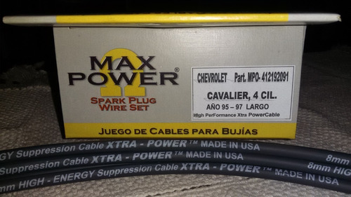 Cables De Bujias Chevrolet Cavalier Tapa Rayada Largos 95-97