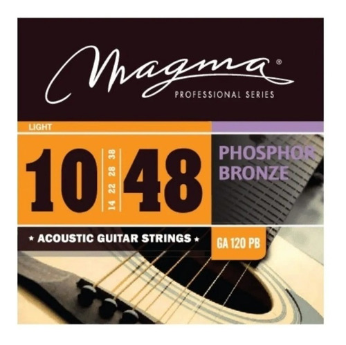 Encordado Magma Guitarra Acustica 010 48 Ga120pb Phosphor