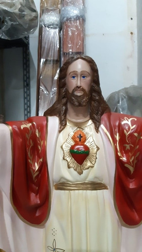 Imagem Cristo Redentor Manto Verm 130 Cm Resinado G R A N De