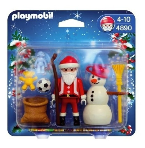 Todobloques Playmobil 4890 Santa Con Muñeco De Nieve