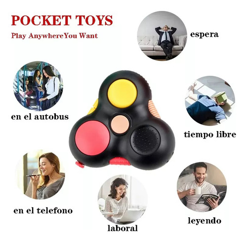 Juguete Anti Estrés Fidget Cube 3 Pcs Cubo De Rubik