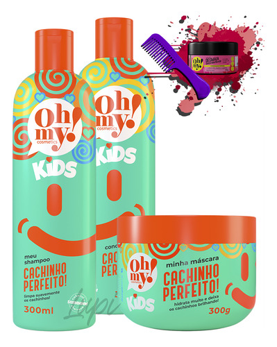 Kit Oh My! Kids Cachinho Perfeito! Shampoo Cond Másc 300gr