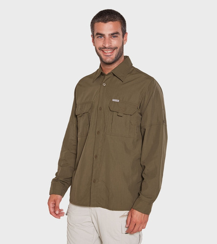 Camisa De Hombre Ml Con Protección Uv Botsuana - Montagne