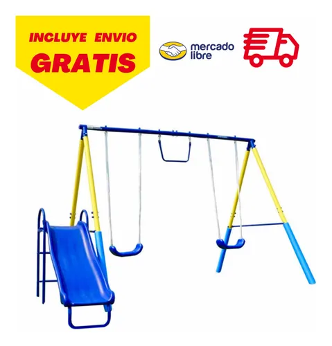 Set Juego Columpio Resbaladilla Resistente Exterior Acero