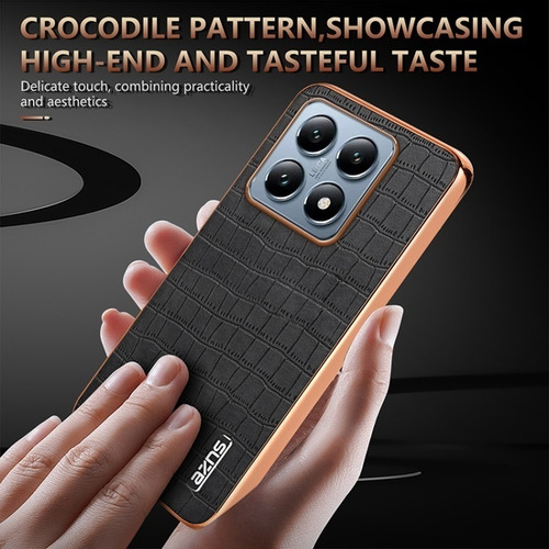 Funda Anticaída Textura Cocodrilo Para Xiaomi 14t Pro