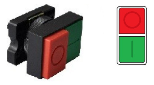Botão De Comando Duplo Plastico - Lay5-el842 - Sem Led