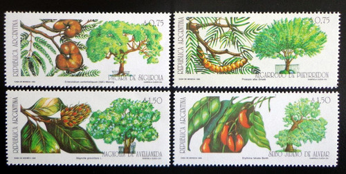 Argentina Flora, Serie Gj 2652-55 Árboles 1993 Mint L9306