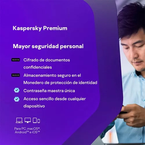 Antivirus Kaspersky Premium - 3 Dispositivos 2 Años