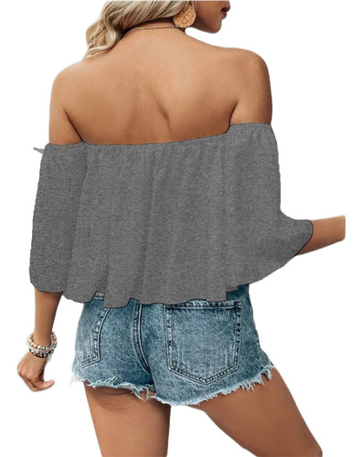 Blusa Campesina Hombros Descubiertos Fresca Y Comoda