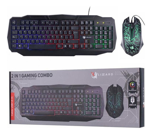 Kit Teclado Y Mouse Gamer X-lizzard Rgb Y Usb  Oferta