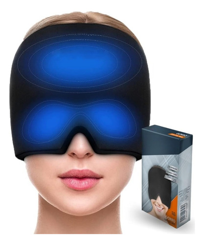 Medicomfort Gorro Migraña 360° Gel Frío Antifaz Dolor Cabeza