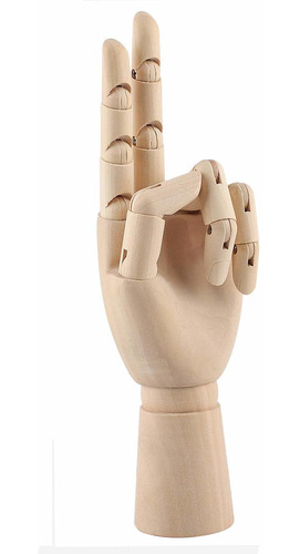 Modelo Mano Madera 12  Flexible Moveable Fingers Maniqui