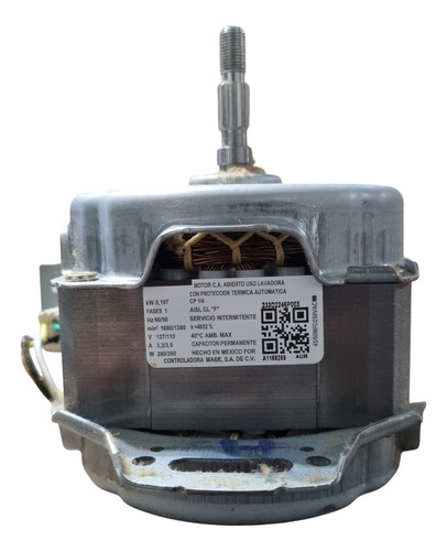 Motor Induction 1/4hp Mabe Ww01f01868 233d2246p003 Nuevo (Usado)