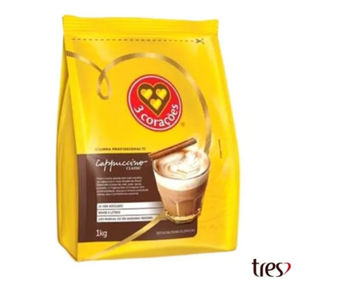 Cappuccino Em Pó Solúvel Classic Três Corações Vending - 1kg