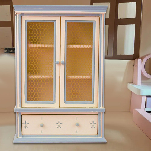 Gabinete De Miniaturas Para Casa De Muñecas, Muebles En